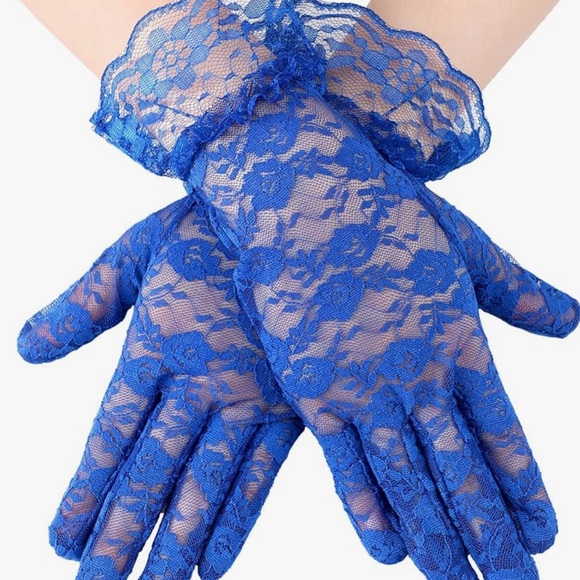 Accessories - LACE GLOVES (BLUE) NWT